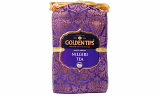 Golden Tips Nilgiri Black Tea Loose Leaves Brocade Bag (200 Gram, 100 cups)