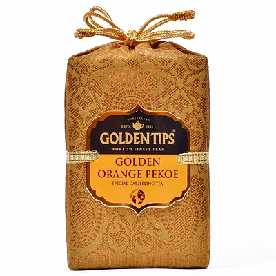 golden tips orange pekoe black tea loose leaves brocade bag (100 gram, 50 cups)