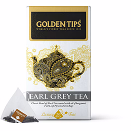 golden tips darjeeling pyramid earl grey tea bag (20 cups, 40 gram)