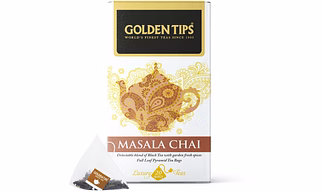Golden Tips Full Leaf Pyramid Masala Chai Tea Bags (20 Bags, 40 Gram)