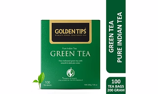 Golden Tips Healthy | Natural and Organic Darjeeling Green Tea Bags (100 Bags, 200 Gram)