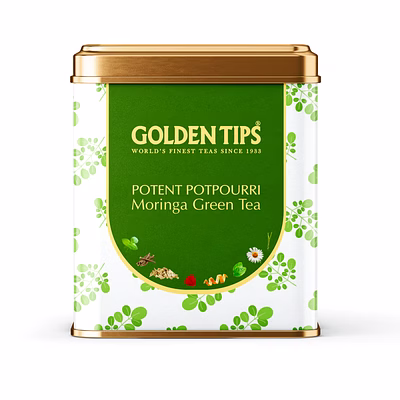 golden tips potent potpourri moringa green tea (100gm - 50 cups)