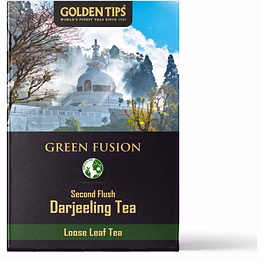 golden tips green fusion loose leaf fine green tea (100gm-50 cups)