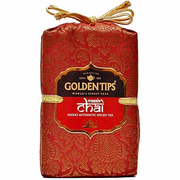 golden tips loose leaves assam masala chai spiced tea brocade bag (125 gram, 62 cups)
