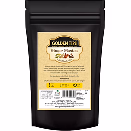 golden tips loose leaves masala tea blended with cardamom, cinnamon, cloves and ginger exotic chai (250 gram, 125 cups)