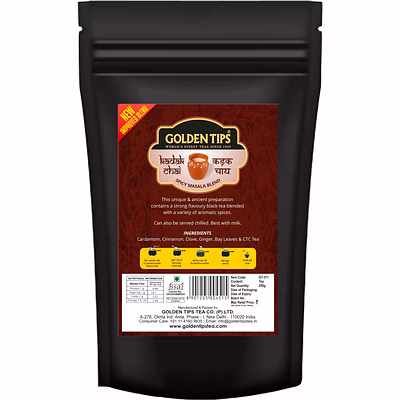 golden tips loose leaves black tea strong flavoury, blended with a variety of aromatic spices (250 gram, 125 cups)