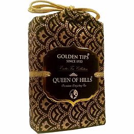 golden tips queen of hills premium darjeeling whole leaf tea brocade bag (100 gram, 50 cups)