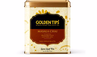 Golden Tips Masala Chai Authentic Spiced Tea Tin Can (200gm - 100 cups)