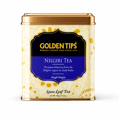 golden tips nilgiri black tea loose leaves tin can (100 gram, 50 cups)