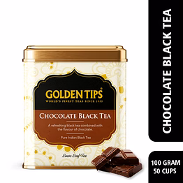 golden tips full leaf black tea tin can chocolate flavour (50 cups, 100 gram)