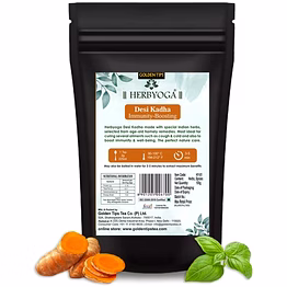golden tips herbyoga desi kadha herbal tea immunity booster pouch (100 gram, 50 cups)