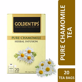 golden tips pure chamomile herbal infusion tea (20 sachets teabags)