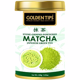golden tips japanese matcha natural green tea powder with no added sugar (100 gram, 50 cups)
