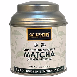 golden tips healthy | natural and organic japanese matcha nature green tea powder with no added sugar (30 gram, 15 cups)