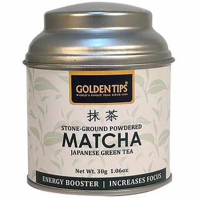 golden tips healthy | natural and organic japanese matcha nature green tea powder with no added sugar (30 gram, 15 cups)