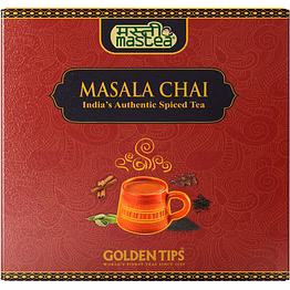 golden tips loose leaves masala tea cardamom, cinnamon, black pepper and cloves) pouch (500 gram, 250 cups)