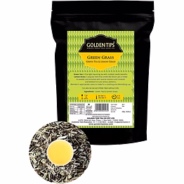 golden tips lemon grass organic loose leaf tea green tea (250 gram, 120 cups)