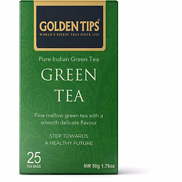 golden tips 100% pure indian green tea bags (25 bags, 50 gram)