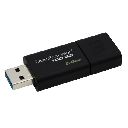 Kingston DataTraveler DT100 G3 64GB USB 3.0 Pen Drive (DT100G3/64GBIN)-740617211849