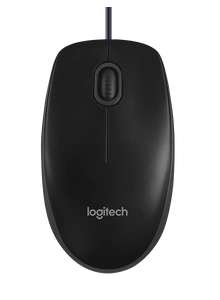 Logitech B100 Wired Optical Mouse  (USB, Black)