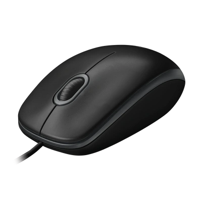Logitech B100 Wired Optical Mouse  (USB, Black)-3