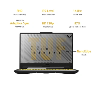 ASUS TUF Gaming A15 Laptop FA566II-HN231T Ryzen 7 4800H/8GB RAM/1TB HDD + 512GB NVMe SSD/  15.6'' FHD  /GTX 1650Ti 4GB Graphics/Windows 10 Home/Fortress Gray/2.30 Kg-1