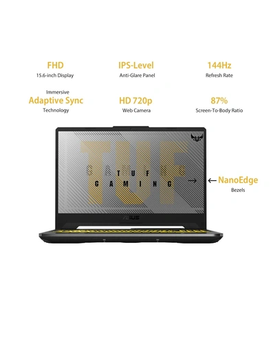 ASUS TUF Gaming A15 Laptop FA566II-HN230T 15.6'' FHD 144Hz Ryzen 5 4600H, GTX 1650Ti 4GB Graphics (8GB RAM/1TB HDD + 512GB NVMe SSD/Windows 10/Fortress Gray/2.30 Kg)-1
