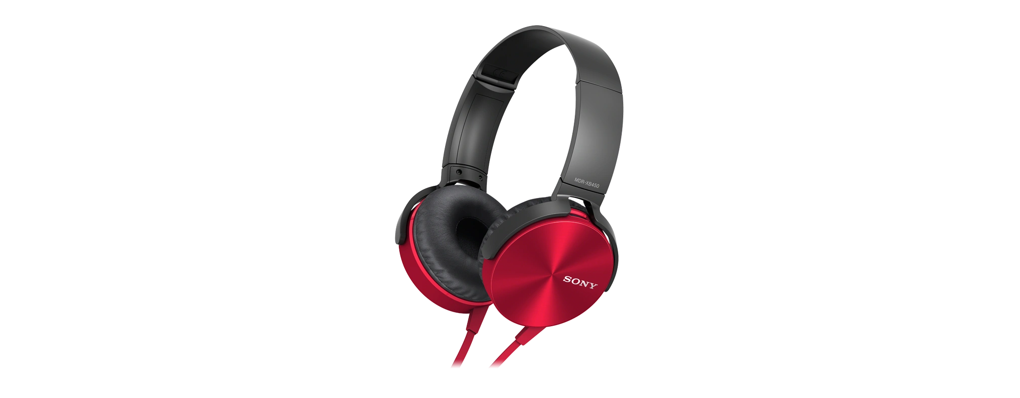 SONY MDR-XB450 HEADPHONES-MDR-XB450-Red