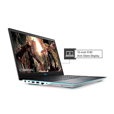 Dell G3-3500 Intel Core i7-10750H/8GB Ram/512GB SSD/NVIDIA GEFORCE GTX 1650 4GB/windows 10 Home/Backlit Keyboard - Blue + Fingerprint Reader/White