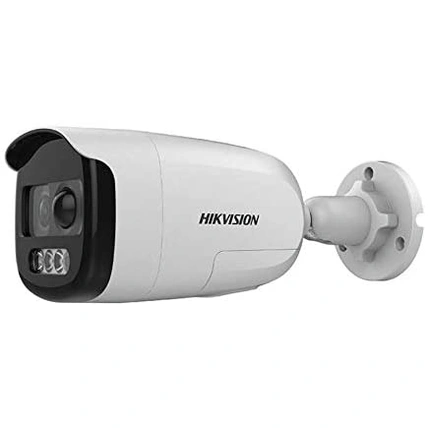 Hikvision  DS-2CE12DFT-PIRXOF(Turbo X ColorVu)  2 MP ColorVu PIR Siren Fixed Bullet Camera-DS-2CE12DFT