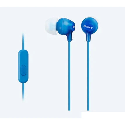 Sony MDR-EX14AP/Ear Headset/Mic/Blue-MDR-EX14AP-Blue
