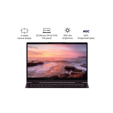 Lenovo  Yoga 7i  i5-1135G7 / 16GB / 512GB SSD / 14&quot; FHD IPS GL Touch, 300N, 72% NTSC, AGC Dragontrail glass / INTEGRATED INTEL IRIS XE GRAPHICS / Windows 10 Home + , OFFICE H&amp;S 2019Backlit, All Metal / 1.43 Kg-1