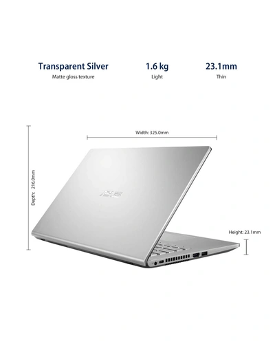 ASUS VivoBook 14  M409DA-EK061T AMD Dual Core Athlon Silver 3050U /4GB RAM/256GB NVMe SSD/14-inch FHD /Integrated Graphics/Windows 10 Home/Transparent Silver/1.60 kg-1