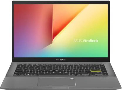 ASUS VivoBook S S14  S433EA-AM501TS Core i5 11th Gen /8 GB + 32 GB Optane/512 GB SSD/14 inch Thin and Light /Intel Integrated Iris Xe/Windows 10 Home + With MS Office / Indie Black, 1.40 kg,-90NB0RL4-M04940