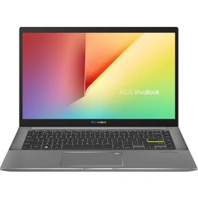 ASUS VivoBook S S14  S433EA-AM501TS Core i5 11th Gen /8 GB + 32 GB Optane/512 GB SSD/14 inch Thin and Light /Intel Integrated Iris Xe/Windows 10 Home + With MS Office / Indie Black, 1.40 kg,-90NB0RL4-M04940