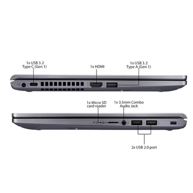 ASUS VivoBook 14 Intel Core i5-1035G1 10th Gen /8GB RAM/1TB HDD/14&quot; FHD Compact and Light /Integrated Graphics/Windows 10 Home/Slate Grey/1.60 kg)X409JA-EK582T-1