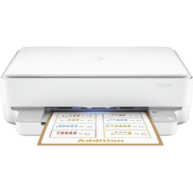 HP DeskJet Plus Ink Advantage 6075 All-In-One Color Printer/USB, Wi-Fi/Print up to 10 (Black)/7ppm (Color)/1 year onsite warranty-5SE26B