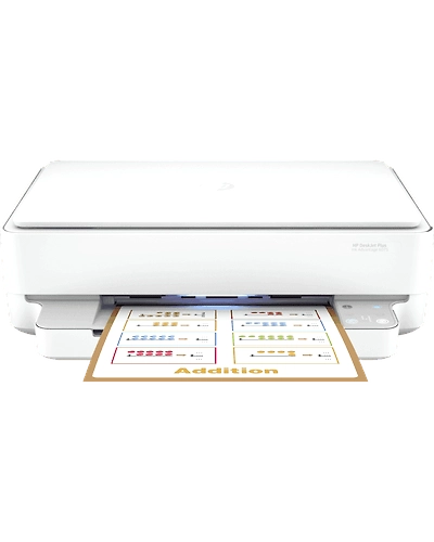 HP DeskJet Plus Ink Advantage 6075 All-In-One Color Printer/USB, Wi-Fi/Print up to 10 (Black)/7ppm (Color)/1 year onsite warranty-5SE26B