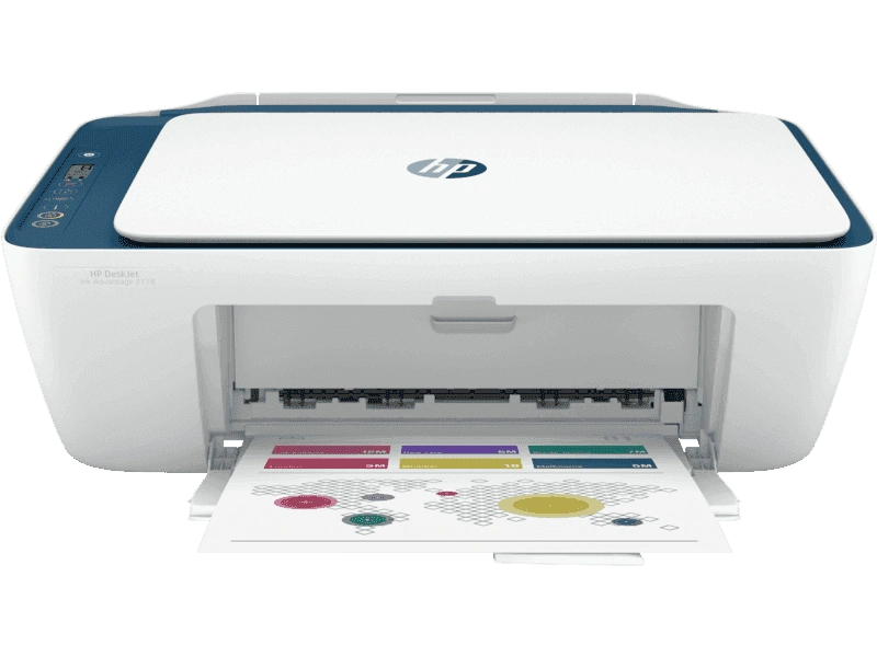 HP Deskjet Ink Efficient 2778 Multi Function Colour Printer/USB, Wi-Fi/Print speed up to 7.5 ppm (black) and 5.5 ppm (color)/1 year limited hardware warranty-7FR21B