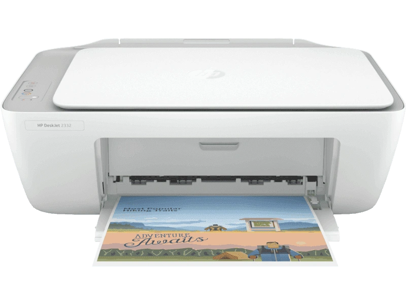 HP DeskJet 2332 All-in-One Color Printer/USB/Print speed up to 7.5 ppm (black) and 5.5 ppm (color)/1 year onsite warranty-7WN44D