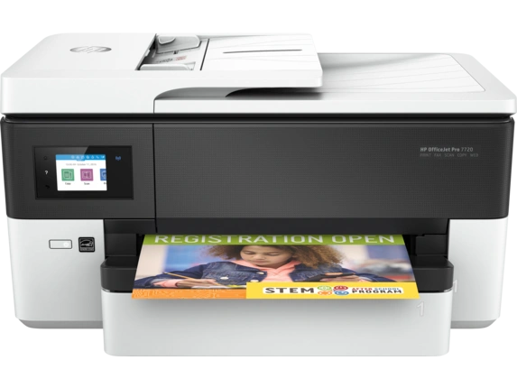 HP OfficeJet Pro 7720 Wide Format All-in-One Printer/USB ,Ethernet, Wireless/Print Speed Up to 22 ppm black; Up to 18 ppm color/1 year onsite warranty-Y0S18A-B1H