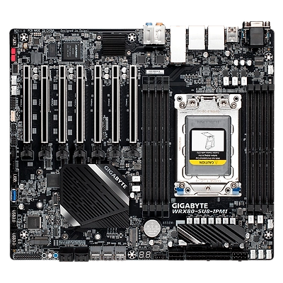 AMD WRX80 Motherboard with sWRX8 4094 Socket, 8-Channel DDR4 RDIMM 8 x DIMMs, Aspeed-WRX80-SU8-IPMI