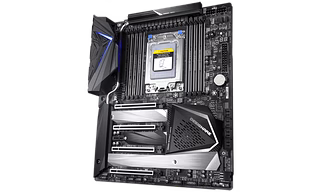 AMD TRX40 DESIGNARE Motherboard with Direct 16+3 Phases Infineon Digital VRM, Fins-Array Heatsink, Dual Intel LAN, 4 PCIe 4.0 M.2 with Thermal Guards, Bundled GC-Titan Ridge Add-In Card and AORUS Gen4 AIC Adaptor, Intel