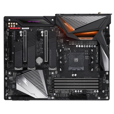 AMD X570 AORUS Motherboard with 12+2 Phase IR Digital VRM, Fins-Array Heatsink &amp; Direct Touch Heatpipe, Triple PCIe 4.0 M.2 with Thermal Guards, Intel® WiFi 6 802.11ax, Intel® GbE LAN with cFosSpeed, USB Type-C, RGB Fusion 2.0-2