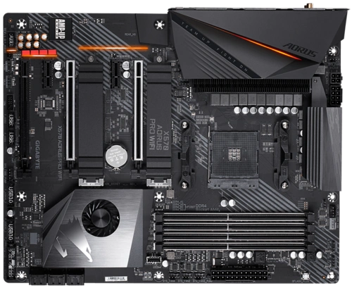 AMD X570 AORUS Motherboard with 12+2 Phases IR Digital VRM, Fins-Array Heatsink &amp; Direct Touch Heatpipe, Dual PCIe 4.0 M.2 with Thermal Guards, Intel® WiFi 6 802.11ax, Intel® GbE LAN with cFosSpeed, USB Type-C, RGB Fusion 2.0-X570-AORUS-PRO-WIFI