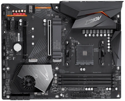 AMD X570 AORUS Motherboard with 12+2 Phases Digital VRM with DrMOS, Advanced Thermal Design with Enlarge Heatsink, Dual PCIe 4.0 M.2 with Single Thermal Guard, Intel® GbE LAN with cFosSpeed, Front USB Type-C, RGB Fusion 2.0-X570-AORUS-ELITE