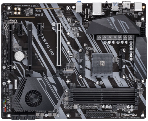 AMD X570 UD Motherboard with 10+2 Phases Digital VRM, Advanced Thermal Design with Enlarge Heatsink, PCIe 4.0 x4 M.2 Connector, PCIe 4.0 x16 Slot Armor with Ultra Durable™ Design, GIGABYTE Gaming GbE LAN with Bandwidth Management, HDMI 2.0-X570-UD