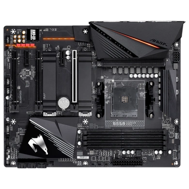 AMD B550 AORUS Motherboard with True 12+2 Phases Digital VRM, Fins-Array Heatsink, Direct-Touch Heatpipe, Dual PCIe 4.0/3.0 x4 M.2 with Thermal Guards, 2.5GbE LAN, RGB FUSION 2.0, Q-Flash Plus-B550-AORUS-PRO