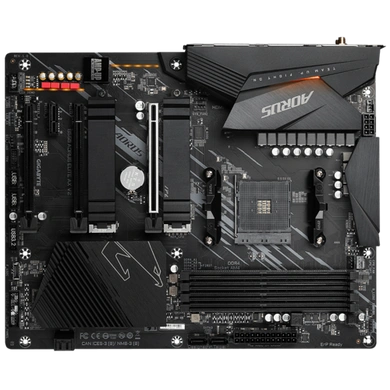 AMD B550 AORUS Motherboard with 12+2 Phases Digital Twin Power Design, Enlarged Surface Heatsinks, Dual PCIe 4.0/3.0 x4 M.2 with Dual Thermal Guards, Intel® WiFi 6 802.11ax, 2.5GbE LAN, Front USB Type-C™, RGB FUSION 2.0, Q-Flash Plus-2