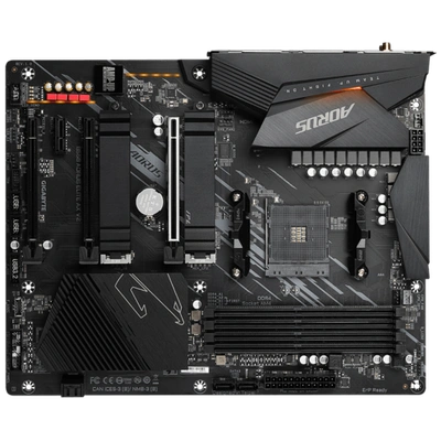 AMD B550 AORUS Motherboard with 12+2 Phases Digital Twin Power Design, Enlarged Surface Heatsinks, Dual PCIe 4.0/3.0 x4 M.2 with Dual Thermal Guards, Intel® WiFi 6 802.11ax, 2.5GbE LAN, Front USB Type-C™, RGB FUSION 2.0, Q-Flash Plus